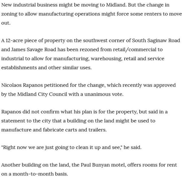 Paul Bunyan Motel - 2002 Article On Redevelopment